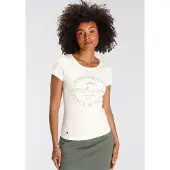 Kangaroos Print-Shirt sehr figurbetonter Schnitt, Print, Rundhalsausschnitt