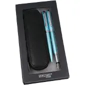 Online Geschenkset Eleganza 34646 satin turquoise, Lederetui
