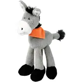 Trixie Esel Hundespielzeug, Hund, Plüschspielzeug, Schwarz, Grau, Orange, Plüsch, 240 mm