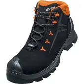 Uvex 2 STX, 10/51, Unisex, Erwachsener, Sicherheitsstiefel, Schwarz, Orange, HI, HRO, S3, SRC, WR, Schnürverschluss