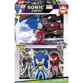 Educa 2er Set Educa Neon Sonic Puzzles 100 Teile