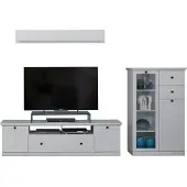 Trendteam Wohnen Wohnwand BrandsonBaxter Weiß Nachbildung 273 x 180 x 41 cm