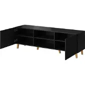 Cama RTV-Schrank PAFOS 150x42x52 Schwarz matt