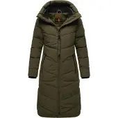 MARIKOO Winterjacke "Benikoo" mit Kapuze langer Winter Mantel gesteppt