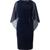 Vera Mont Cocktailkleid "Damen mit Raffung" Ohne Tasche Materialmix