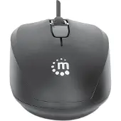 Manhattan 190190, Beidhändig, Optisch, USB Typ-A, 1000 DPI, Schwarz
