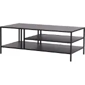 En.casa Couchtisch ’Kumlinge’ Metall 40x110x55 cm Schwarz
