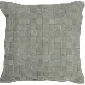 J-Line Kissen COUSSIN CARR PETIT CUIR VE (45x45x8cm) damen