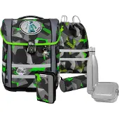 MCNEILL Schulranzen Ergo Perfecto Schoolbag Set 5-teilig Techno grau