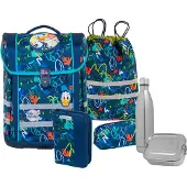 MCNEILL Schulranzen "Perfecto, Donald Duck", Kinder, Gr. B/H/T: 30cm x 38,5cm, bunt (donald duck), Polyester, Rucksäcke Schulranzen, inkl. Federmäppchen, Turnbeutel, Schlamperrolle & Motivmagnet