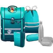 MCNEILL Schulranzen Ergo Perfecto Schoolbag Set 5-teilig Gradient Blue Lagoon türkis