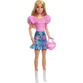 Barbie -Modepuppe 71 cm mit abnehmbarer Kleidung und Accessoires, Halskette und Handtasche, Modepuppe, Weiblich, 3 Jahr(e), Mädchen, 712 mm, 715 g