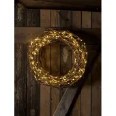 Konstsmide - LED Sternenlametta 10 Stränge à 20 Dioden , 200 warm weiße Dioden, 12V Innentrafo, goldfarbener Draht; 6371-180