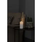 Konstsmide Weihnachtsbeleuchtung LED Echtwachskerze cremeweiß 3D 14cm