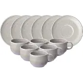 Villeroy & Boch like. by Perlemor Sand Espressotasse mit Untertasse 60 ml 6er Set