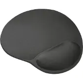 Trust Bigfoot Gel Mouse Pad - Mauspad mit Handgelenkpolsterkissen - Schwarz