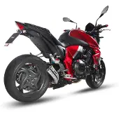 MIVV Auspuff Double Gun silber für Honda CB 1000 R 2008-2017 Unisexsilber000 - Motorradteile - Motorrad Auspuff