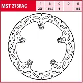 TRW Bremsscheiben Racing, Vorne, mit ABE VORNE, MST275RAC FESTST.