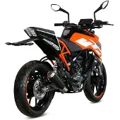MIVV Auspuff X-M1 schwarz für KTM Duke/RC 125/390 2017-2021 Unisexschwarz/silber005 - Motorradteile - Motorrad Auspuff