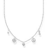 Thomas Sabo Blitz Kleeblatt Peace Herz & Infinity Halskette