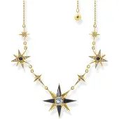 Thomas Sabo KE2118-963-7-L45v Damen-Collier Royalty Sterne Goldfarben