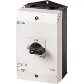 Eaton EIN-AUS-Schalter, T0, 20 A, Aufbau, 4 Baueinheit(en), 8-polig, mit schwarzem Knebel und Frontschild, UL/CSA 255882