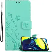 Cadorabo Hülle für Samsung Galaxy A80 / A90 4G mit Blumen Muster