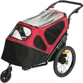 Laroy Duvo+ Hundeanhänger 2-in-1 schwarz/rot