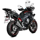 MIVV Auspuff Delta Race silber für Honda CB 500 X 2021-2023 Unisexsilber/carbon000 - Motorradteile - Motorrad Auspuff