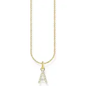 Thomas Sabo KE2240-414-14-L45V Damen-Kette mit Buchstaben-Anhänger A vergoldet