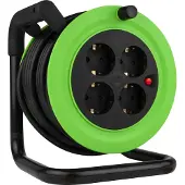 REV 0010043812, 15 m, Drinnen, 1,5 mm², Schwarz, Grün, 4 AC-Ausgänge, 230 V