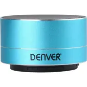 Denver BTS-32BLUE, 3 W, Verkabelt & Kabellos, 10 m, Blau, Aluminium, Universal