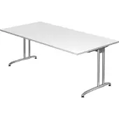 Hjh OFFICE PRO BELA 2E S - Weiß 200 x 100