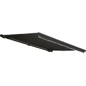 Mendler Elektrische Kassetten-Markise H122, Vollkassette Volant 4x3m Polyester Anthrazit, anthrazit
