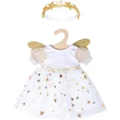 Heless baby-Puppenkleidung Engelskleid 28-35 weiß/gold 2-teilig