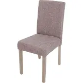 MCW Esszimmerstuhl Littau, Küchenstuhl Stuhl, Stoff/Textil MVG- grau, braune Beine