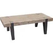 Mendler Couchtisch MCW-A15b, Wohnzimmertisch, Tanne Holz rustikal massiv MVG- 40x120x60cm