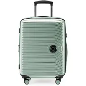 Hauptstadtkoffer Mitte - Handgepäck Trolley erweiterbar Koffer 4 Rollen 55x40x23 cm Carry-On suitcase Hand Luggage 55 L Hardcase Bordgepäck Lufthansa EasyJet Eurowings, travel bags XL Dehnfalte,Mint