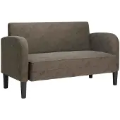 vidaXL Zweisitzer-Sofa Dunkelgrau 110 cm Kunstleder
