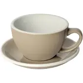 Loveramics Egg - Cafe Latte 300 ml Cup and Saucer - Taupe