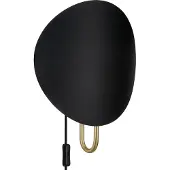 DFTP Spargo Wandleuchte Black/Brass - by Nordlux, Spargo, Schwarz, für Flurbereich, Metall, Design
