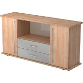 Hammerbacher Sideboard 2 Türen, 2 Schübe RE Nussb./Nussb.