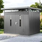 PRIMEYARD 263 x 228 cm Gerätehaus, anthrazit - (GFPV00905)