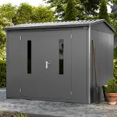 PRIMEYARD 263 x 228 cm Gerätehaus, anthrazit - (GFPV00920)