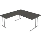 Kerkmann Büromöbelfabrik kerkmann Schreibtisch ARTLINE mit Anbau (B)1.600 mm Speditionsversand