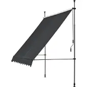 Pro-Tec Klemmmarkise ‘Stem’ Stahlgestell 400 cm breit Schwarz
