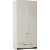 Woood Pure Kleiderschrank Schrankwand Aus Kiefer, 2-Türig, Beige