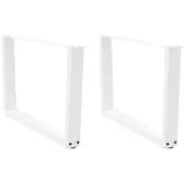 vidaXL Couchtischbeine V-Form 2 Stück Weiß 70x(42-43,3) cm Stahl