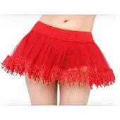 Leg avenue Petticoat mit breiter Spitzenborte rot