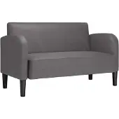 vidaXL Zweisitzer-Sofa Grau 110 cm Kunstleder